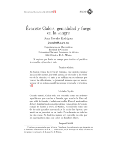 Evariste Galois, genialidad y fuego en la sangre