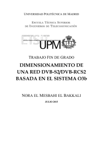 DIMENSIONAMIENTO DE UNA RED DVB-S2/DVB