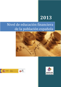 Nivel de educación financiera de la población española