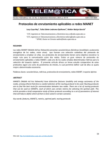 Protocolos de enrutamiento aplicables a redes MANET