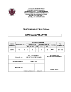 PROGRAMA INSTRUCCIONAL SISTEMAS OPERATIVOS