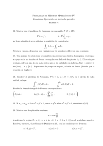 Problemas de Métodos Matemáticos IV Ecuaciones diferenciales en