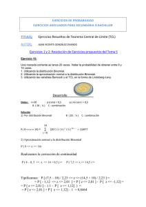 TITULO: Ejercicios Resueltos de Teorema Central de Límite (TCL
