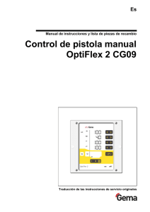 Control de pistola manual OptiFlex 2 CG09