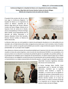 México, D.F. a 27 de octubre de 2015. Conferencia Magistral: La