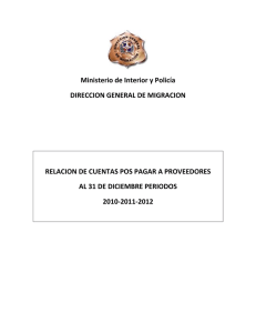 Ministerio de Interior y Policía DIRECCION GENERAL DE