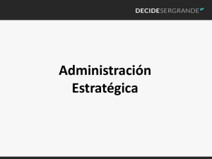 Introducción a la Administración Estratégica.