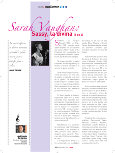 Sarah Vaughan: Sassy, la divina (1 de 2)
