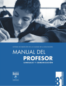 Manual del Profesor - Sector Lenguaje y Comunicación