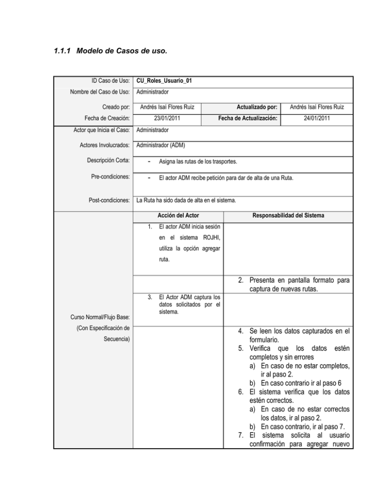 Modelo De Casos De Uso