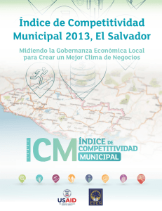 Índice de Competitividad Municipal 2013, El Salvador