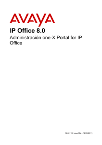 Administración one-X Portal for IP Office