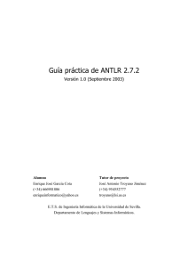Guía práctica de ANTLR 2.7.2 - Departamento de Lenguajes y