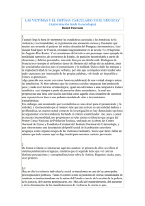 LAS VICTIMAS Y EL SISTEMA CARCELARIO EN EL URUGUAY