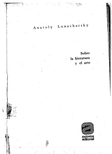 Lunacharsky Sobre la literatura y el arte