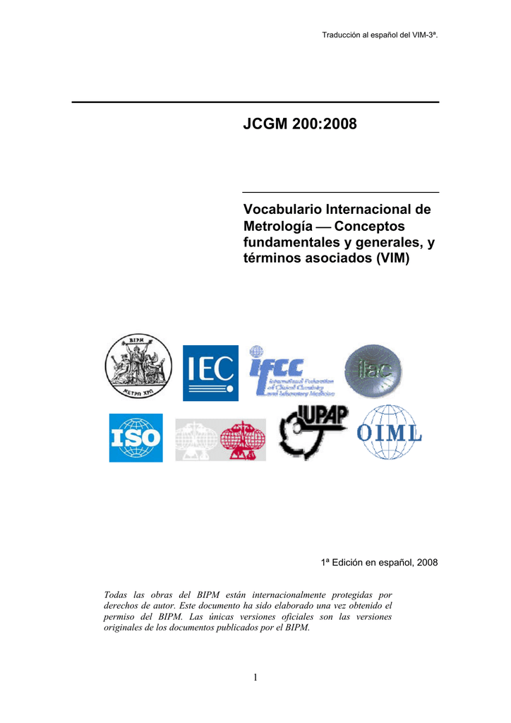 Vocabulario Internacional de Metrología