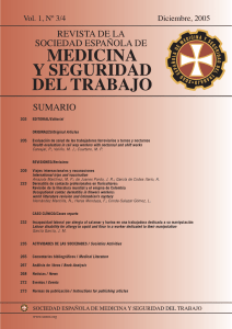 Vol 1, No 3-4 (2005) - sociedad vasca de medicina del trabajo