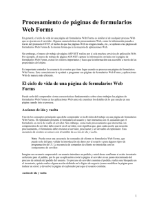 Procesamiento de páginas de formularios Web Forms