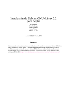 Instalación de Debian GNU/Linux 2.2 para Alpha