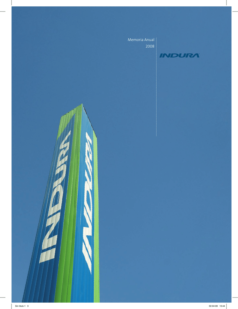 Memoria Anual INDURA 2008 Novatec 711 Calzado en Mercado Libre Argentina