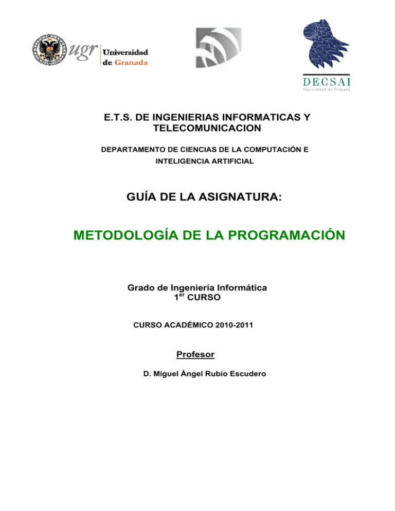 METODOLOGÍA DE LA PROGRAMACIÓN