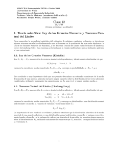 Apuntes Clase 12 (18/4/08) Teoria Asintotica - U
