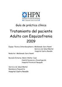 Tratamiento del paciente Adulto con Esquizofrenia 2009