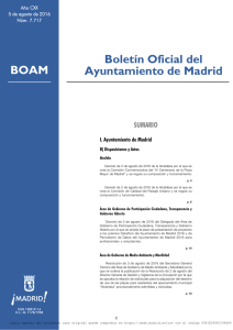 Boletín Oficial del Ayuntamiento de Madrid