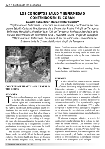 los conceptos salud y enfermedad contenidos en el corán