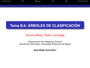 Tema B.6: ÁRBOLES DE CLASIFICACIÓN