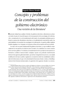 Concepto y problemas de la construcción del gobierno electrónico