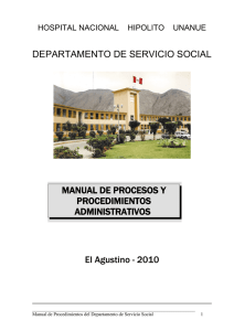 Departamento de Servicio Social - Hospital Nacional Hipólito Unanue