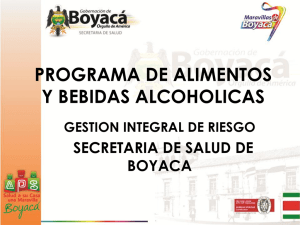 PROGRAMA DE ALIMENTOS Y BEBIDAS ALCOHOLICAS