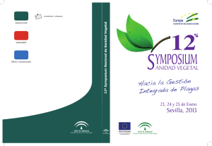 12º Symposium Nacional de Sanidad Vegetal (2013).