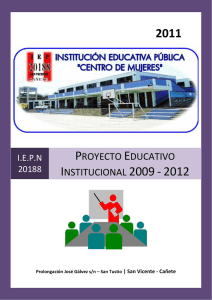 Proyecto Educativo Institucional 2009 - 2012