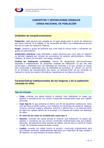 CONCEPTOS Y DEFINICIONES CENSALES CENSO NACIONAL