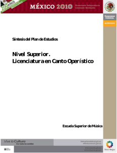 Canto Operístico - Subdirección General de Educación e