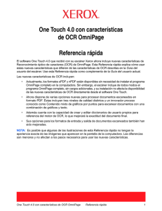 One Touch 4.0 con características de OCR OmniPage
