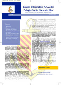 Boletín Informativo A.A.A del Colegio Santa María del Mar