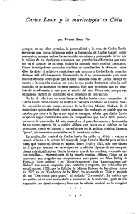 Carlos Lavín y la musicología en Chile