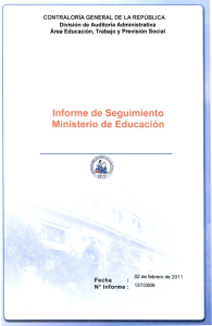 informe seguimiento final 137-09 ministerio de educación textos
