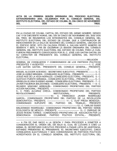 acta de la novena sesión ordinaria del consejo general del instituto