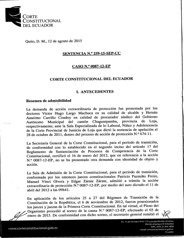 Descargar Sentencia - Corte Constitucional Del Ecuador