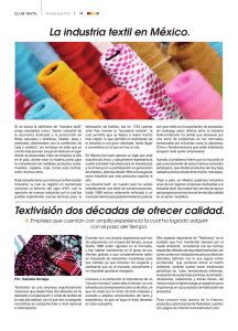 La industria textil en México.