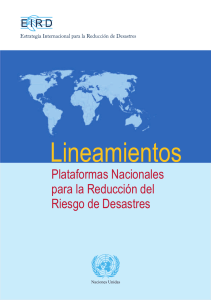 Lineamientos: Plataformas Nacionales para la Reducción del