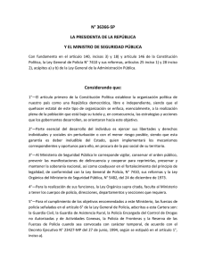 N° 36366-SP LA PRESIDENTA DE LA REPÚBLICA Y EL MINISTRO