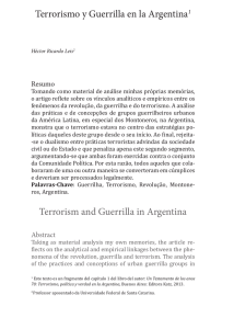 Terrorismo y Guerrilla en la Argentina1 Terrorism and Guerrilla in