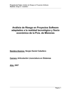 Titulo: Anlisis de Riesgo en Proyectos Software