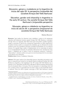 Educación, género y ciudadanía en la Argentina de inicios del siglo
