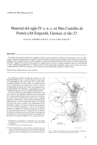 Material del siglo IV ane en Mas Castellar de Pontós (Alt